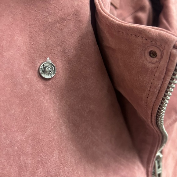 BlankNYC Rare Blush Pink Suede Moto Jacket Small - Picture 4 of 9